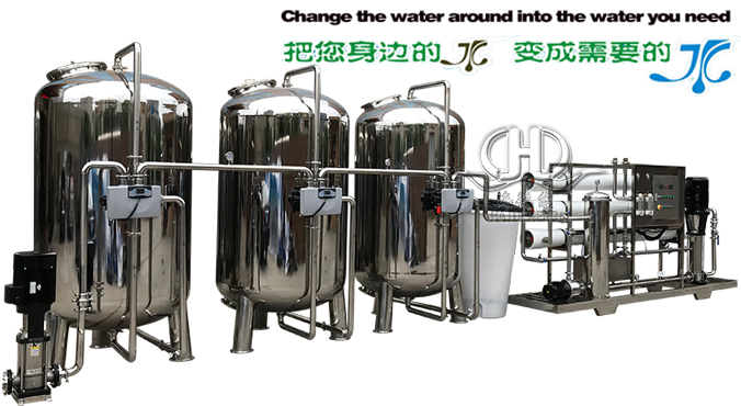 10 tons of full-automatic reverse osmosis pure water equipment with softening. JPG